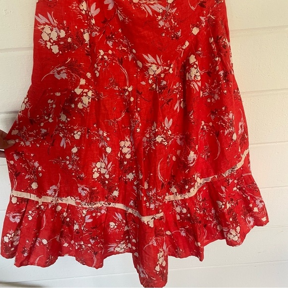EUC Free People Womens All Mine Mini Red Floral One Shoulder Dress Size Small - Picture 13 of 13
